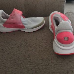 White and pink nike